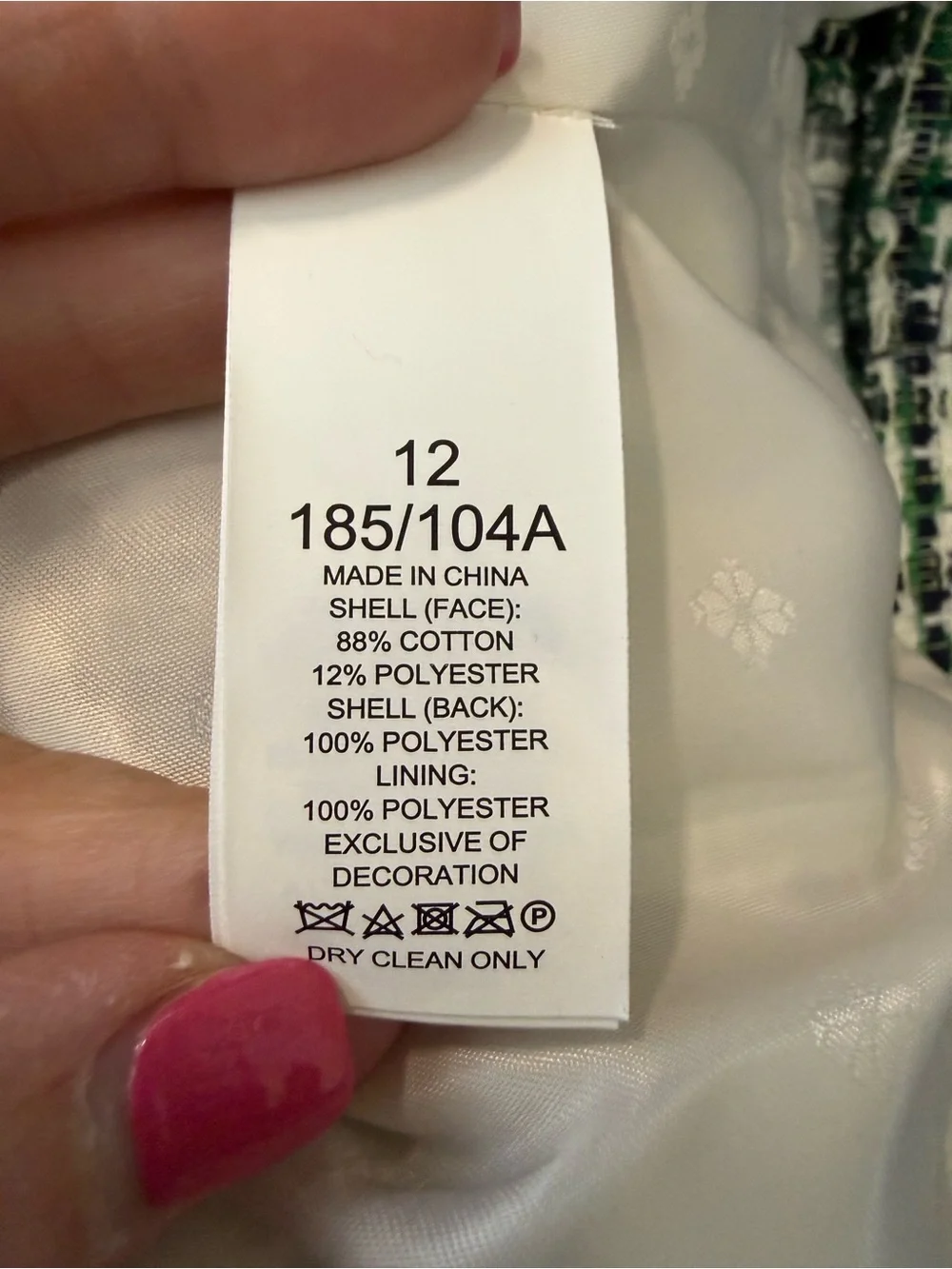 Kate Spade NY Tea Time Green and White Tweed Midi Dress with Navy Trim NEW